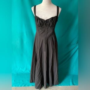 MARBLE Black Laced-Back Maxi Dress